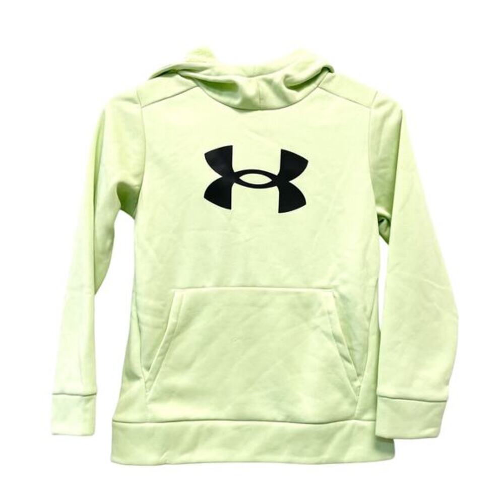 Under Armour Fleece Big Logo Hoodie Phosphor Green Youth‎ Boy's Medium